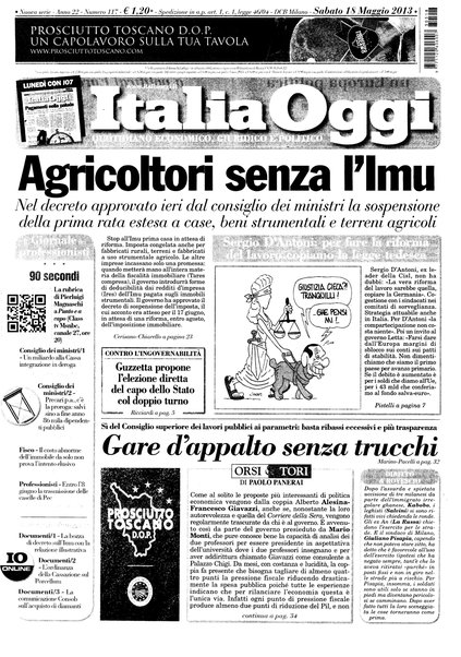 Italia oggi : quotidiano di economia finanza e politica